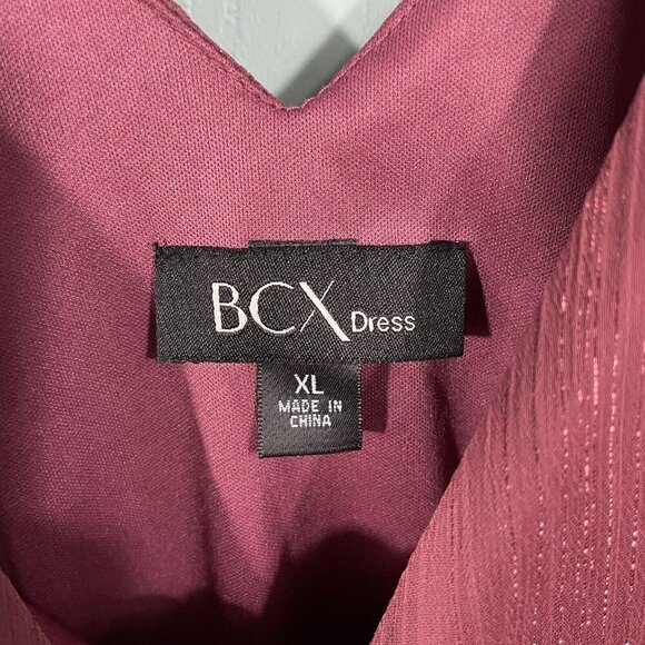 BCX Mauve Fairy Flutter Sleeve Tiered Ruffle Mini Dress XL Whimsigoth Metallic - Picture 4 of 11